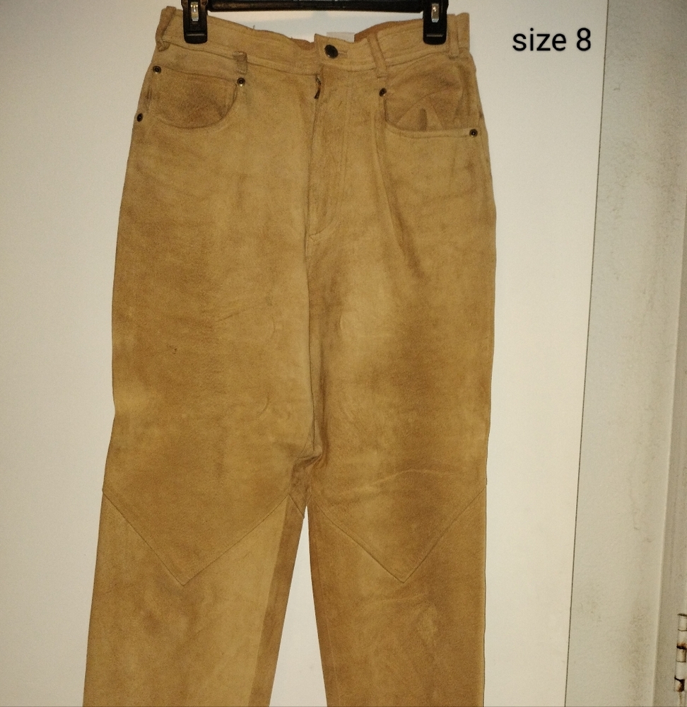 Tan suede pants